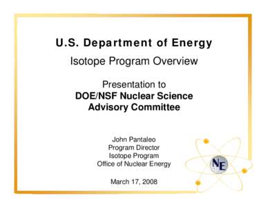 Microsoft PowerPoint - Pantaleo_DOE_NSF_NSAC_3-17-2008_MEETING.PPT