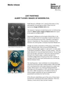 Heide Museum of Modern Art / Sidney Nolan / Tucker Sedan / Victoria / States and territories of Australia / British people / Royal Academicians / Albert Tucker / Expressionism