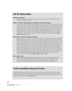 ALAN v39n1 - Call for Manuscripts