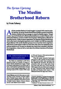 The Syrian Uprising  The Muslim Brotherhood Reborn by Yvette Talhamy