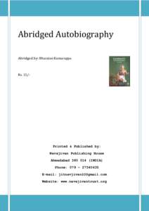Microsoft Word - AbridgedAutobiography