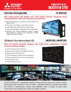COME VISIT US AT  BOOTH # 3701 Slim Cube LED Display Wall  VS-60HS12U