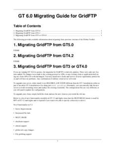 GT 6.0 Migrating Guide for GridFTP