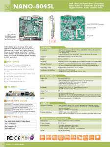 NANO-8045L  Intel® Ultra Low Power AtomTM Processor