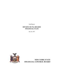 Staff Report  REVIEW OF FYsFINANCIAL PLAN July 26, 2017