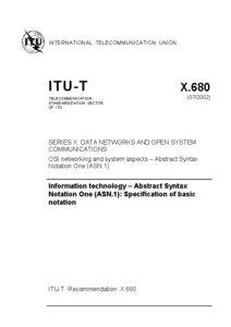 INTERNATIONAL TELECOMMUNICATION UNION  ITU-T