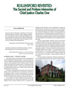 rollinsford revisited:  The Sacred and Profane Memories of Chief Justice Charles Doe  By Jay Surdukowski