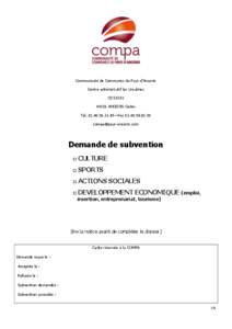 Communauté de Communes du Pays d’Ancenis Centre administratif les Ursulines CSANCENIS Cedex Tél—Fax 