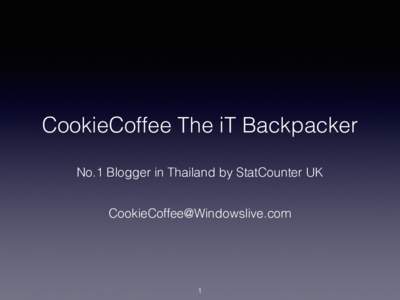 CookieCoffee The iT Backpacker No.1 Blogger in Thailand by StatCounter UK  1