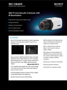 SSC-CB461R  Analog Color Fixed Cameras 540 TV Line Security Cameras with IR Illuminators