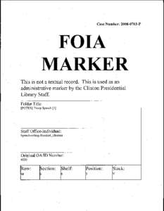 Case Number: [removed]F  FOIA MARKER .