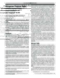 Acc. Chem. Res. 2005, 38, Microporous Porphyrin Solids KENNETH S. SUSLICK,* P. BHYRAPPA, J.-H. CHOU, MARGARET E. KOSAL, SHIRLEY NAKAGAKI,