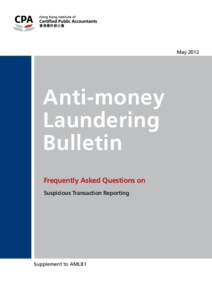 May[removed]Anti-money Laundering Bulletin Frequently Asked Questions on