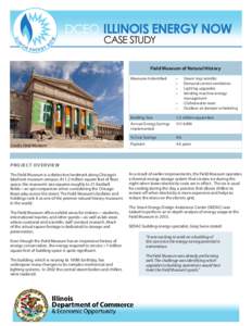 DCEO ILLINOIS ENERGY NOW CASE STUDY Field Museum of Natural History Measures Indentified