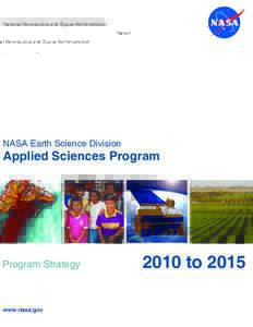 TNational Aeronautics and Space Administration  NASA Earth Science Division Applied Sciences Program