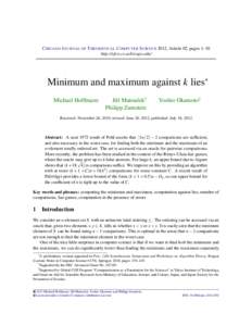 Minimum and maximum against k lies
