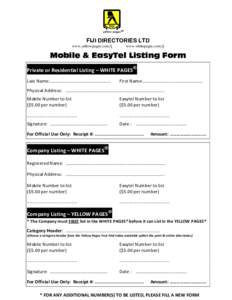 Microsoft Word - Mobile  Easytel Listing Form_2010 _3_