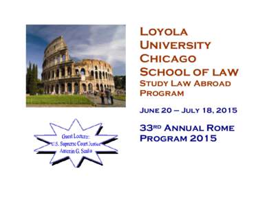 Loyola University Chicago School of law Study Law Abroad Program