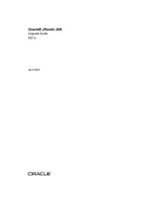 Oracle® JRockit JDK Upgrade Guide R27.6 April 2009