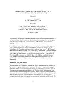 Microsoft Word - TSA - Rossides - Written Testimony Mar 31 HAC-HS Sub FINAL.doc