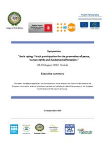 This report has been prepared for the Partnership on Youth between the Council of Europe and the European Union by an external consultant and does not necessarily reflect the opinions of the European Commission and the C