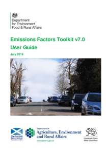 Emissions Factors Toolkit v7.0 User Guide July 2016 © Crown copyright 2016 You may re-use this information (excluding logos) free of charge in any format or medium,