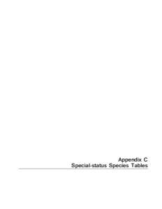 Appendix C Special-status Species Tables Appendix C. Special‐status Species in the Program Area and Potential to Occur    
