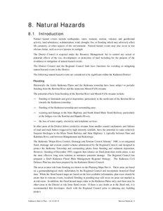 8. Natural Hazards 8.1