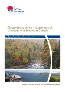 Observations on the management of cyanobacterial blooms in Canada