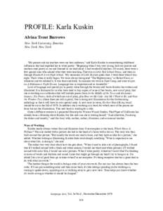 Karla Kuskin / Robert Frost / T. S. Eliot