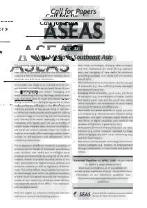 Call for Papers  ASEAS FOCUS  New Media in Southeast Asia
