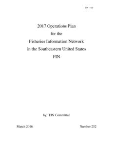 FIN – 16bOperations Plan for the Fisheries Information Network in the Southeastern United States