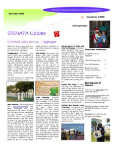 St Eustatius: National and Marine Parks and Botanical Gardens  December 2006 NewsletterSeason’s greetings !!