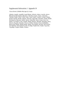 Supplemental Information 1: Appendix D Census blocks in Middle Mile Span by County: Adjuntas, Aguada, Aguadilla, Aguas Buenas, Aibonito, Añasco, Arecibo, Arroyo, Barceloneta, Barranquitas, Bayamón, Cabo Rojo,Caguas, Ca