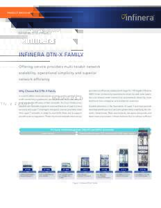 PRODUCT BROCHURE  INFINERA DTN-X FAMILY INFINERA DTN-X FAMILY Offering service providers multi-terabit network