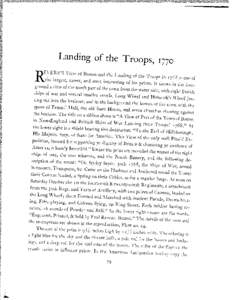 Landing of the Troops,  1770 EVERE’S View of Boston and the Landing of the Troops in