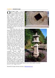 Sundials / Reinhold Kriegler  O nce upon a time – it was in 1730 – a sculptor from Bremen,