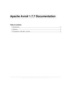 Apache Avro™ 1.7.7 Documentation