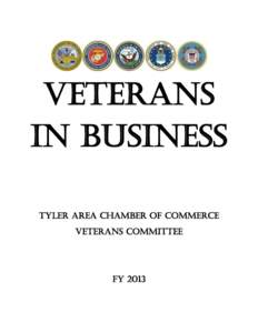 Veterans in Business Tyler area Chamber of Commerce Veterans committee  FY 2013