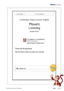 Movers Listening  Cambridge Young Learners English Tests Movers