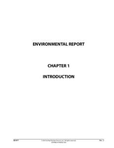 ENVIRONMENTAL REPORT  CHAPTER 1