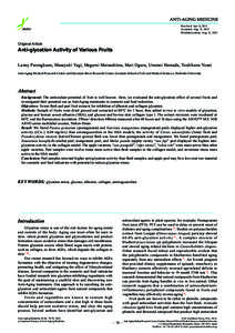Received: Apr. 8, 2013 Accepted: Aug. 21, 2013 Published online: Aug. 31, 2013 Original Article