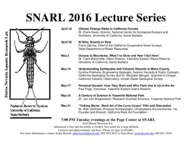 SNARL 2012 Lecture Series