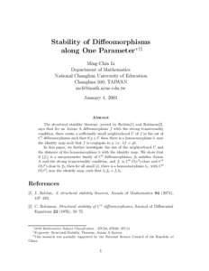 Dynamical systems / Axiom A / Diffeomorphisms / Ergodic theory / Structural stability / Transversality / Morphism / Axiom / Mathematical analysis / Topology / Mathematics