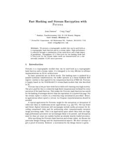 Fast Hashing and Stream Encryption with Panama Joan Daemen1  Craig Clapp2