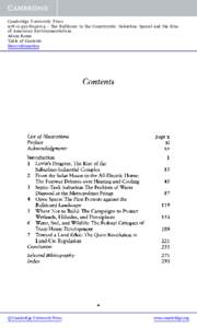 Cambridge University Press[removed]5 - The Bulldozer in the Countryside: Suburban Sprawl and the Rise of American Environmentalism Adam Rome Table of Contents More information