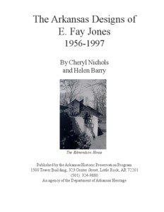 The Arkansas Designs of E. Fay Jones[removed]