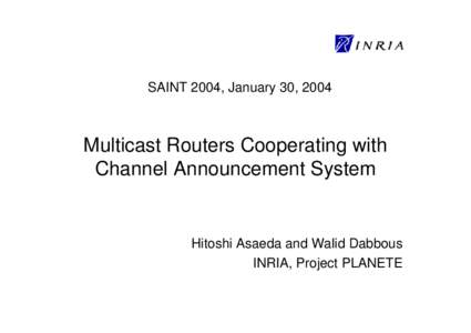 Multicast Routers Cooperating with Channel Announcement System