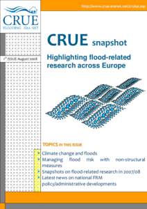 http://www.crue-eranet.net/cruise.asp  CRUE snapshot 1st ISSUE AugustHighlighting flood-related