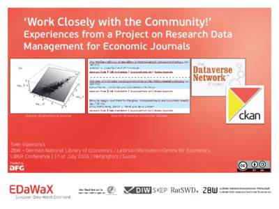 ‘Work Closely with the Community!’  Experiences from a Project on Research Data Management for Economic Journals  Source: Economics-EJournal
